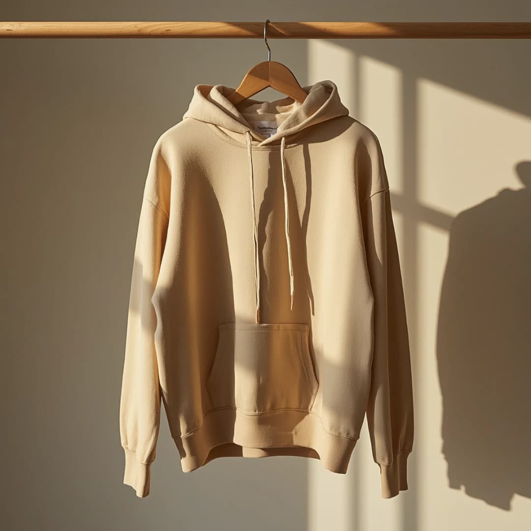 Beige Premium Comfort Cotton Fleece Hoodie
