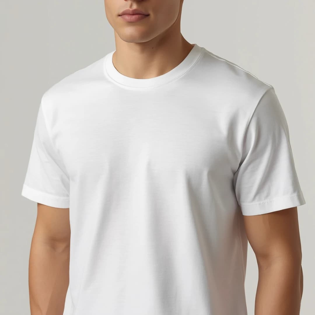 Pure White Relaxed Everyday Crewneck T-Shirt